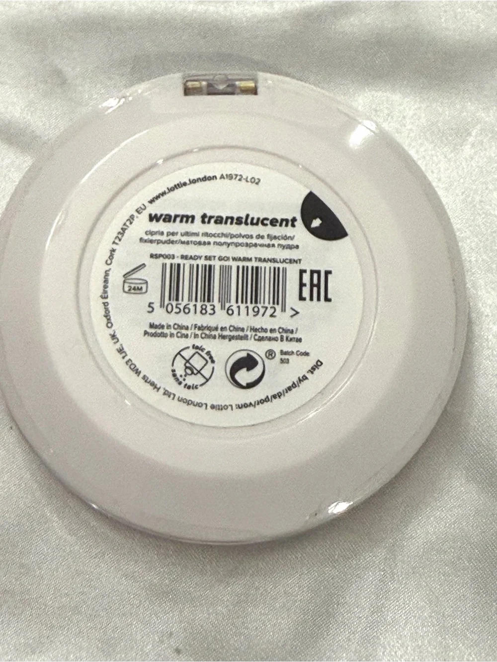 Lottie Ready Set Go Pressed Setting Powder 0.25 oz Sealed WARM TRANSLUCENT